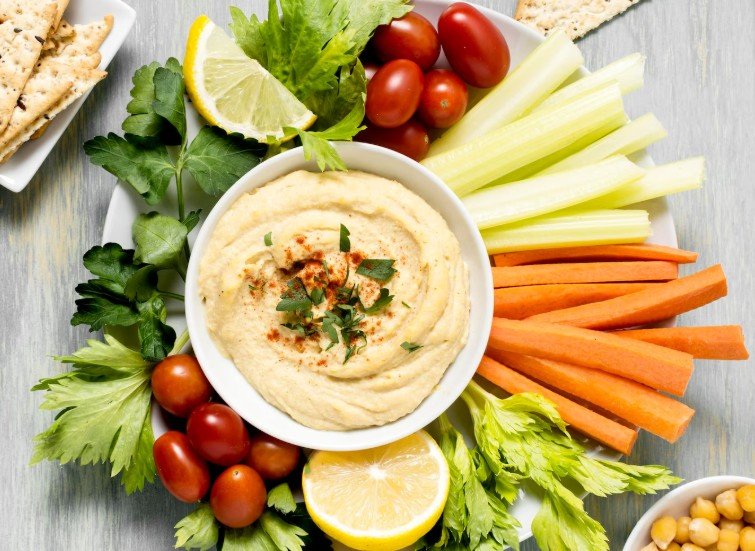 hummus veggies